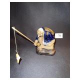 MUD MAN CHINA FISHERMAN 4" H - REMOVEABLE FISHING