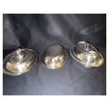 2 SILVER PLATE SERVING DISHES 12", BCEP 8960,