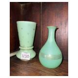 GREEN JADEITE 6" AND 5.5" GOLD EDGE ANTIQUE SCENT