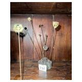 ANTIQUE HAT PINS - 9 - 11.5" HAT PIN TO 6" HAT