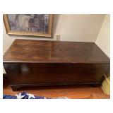 WALNUT TRUNK W/ INLAY DESIGN ON TOP 20.5" H X 48"