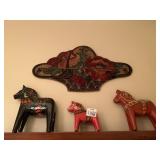 SWEDEN NILS OLSSON HAND PAINTED HORSE 2 - 6" 1 4"