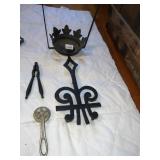 CAST IRON TRIVET, PASTA SEALER, NUTCRACKER 14" H