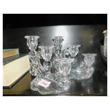 3 ARM ETCHED FLOWER DESIGN CANDLE STICKS