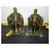 SET OF 2 LINCOLN MEMORIAL BOOK ENDS, 8"