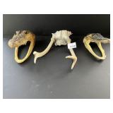 PAIR OF ANTLERS 8 INCHES HIGH, 6.5 INCHES WIDE