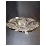 FOSTORIA FOOTED BOWL 3.75 X 10.5 ROUND FLOWER