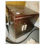 17" H X 14" D X 19" W W/ BRASS HARDWARE BELIEVE