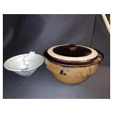 GLAZED BOWL 3" H X 8" D & 10" ROUND GLAZED BOWL