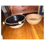 POTTERY BOWLS 8" AND 9"