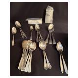 SILVERPLATE FLATWARE ASSORTED 22 PIECES
