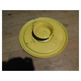 LARGE YELLOW METAL LAZY SUSAN