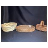 4" H X 10" D TIGHT WOVEN STRAW BASKET, SM. BASKET