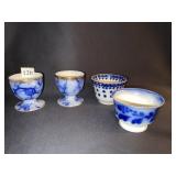 IRONSTONE PEDESTAL 2 CUPS 2 FLAKES ON ONE FLO