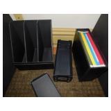 BLACK DESK ORGANIZATION, FILE BOX, BOX WITH LID