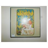 SMALL PLASTIC FRAMED PICTURE, CYCLES CLEMENT,