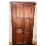 ANTIQUE ORIGINAL CORNER CABINET 76.5 H X 44" W X