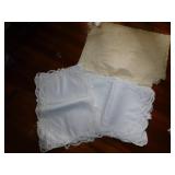 16 WHITE BATTENBERG LACE PLACEMATS, 10 IVORY