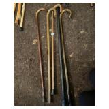 GROUP OF 5 WOODEN CANES