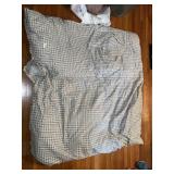 TWO FEATHER VINTAGE COMFORTERS W/ DUVET COVERS