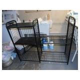 METAL STORAGE RACK, 43" H X 51" W X 15.5" D