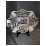 14.5" X 11" ANTIQUE PLATTER FLAKES ON EDGES