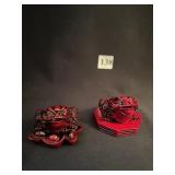 TWO RESIN FROGS ON LILLY PADS 2" H