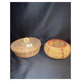 HAND MOVING BASKET WITH LID 7 INCH ROUND, 3 INCH