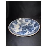BLUE AND WHITE ORIENTAL BOWL 11.5 INCHES AROUND,