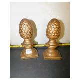 IRON PINECONE BOOKENDS