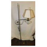 IRON STANDING FLOOR LAMP GLASS GLOBE 61"