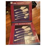 ROGERS & SON 5 PIECE SERVING SET SILVER PLATE