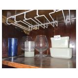 ENAMELED GLASS, 1953 MONOGRAMED BRANDY, MCK