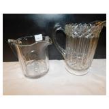 APPLIED HANDLE WATER PITCHER, PRISM DIAMOND POINT