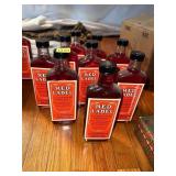 9 BOTTLES RED LABELS FLOORS, CARS, ENAMEL CLEANER