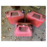 2 KEROSENE CANS AND 1 GAS CAN (5GAL)