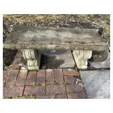 CEMENT BENCH 40" W X 14" D X 15" H DOES HAVE SOME