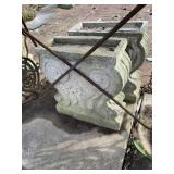 CEMENT BENCH SUPPORTS - 2 - 14" H X 13" W X 5" D