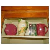 4 WATER PITCHERS, FIESTA, MCCOY, LP83, 10"