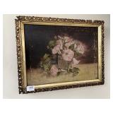 OIL ON CANVAS FLOWERS