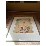 CLOWN PRINT 22" W X 19" H PRINT VERY COLORFUL