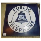 BELL SYSTEM TELEPHONE SIGN METAL