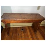 ANTIQUE PINE BENCH 29" W X 10" X 16" H