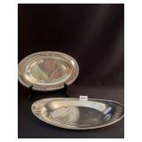 BRISTOL SILVER OVAL DISH 12" & 13.5" HEIRLOOM