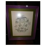 27X23 DRUMMER TOY DRAWING, ARTISTS PROOF, 1971
