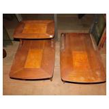 SET 2 END TABLES 29X19, ONE WITHOUT THE TOP