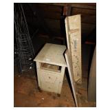 SMALL WOODEN TABLE WITH 2 DRAWERS 25"HX14W"17"D,