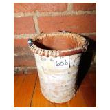 BARK BASKET W/ BEAD TRIM 6.5" H