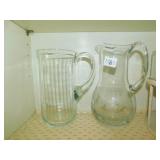 ETCHED WATER PITCHER AND APPLIED HANDLE WATER