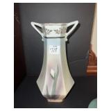 9.5" NIPPON DOUBLE HANDLE VASE HAND PAINTED